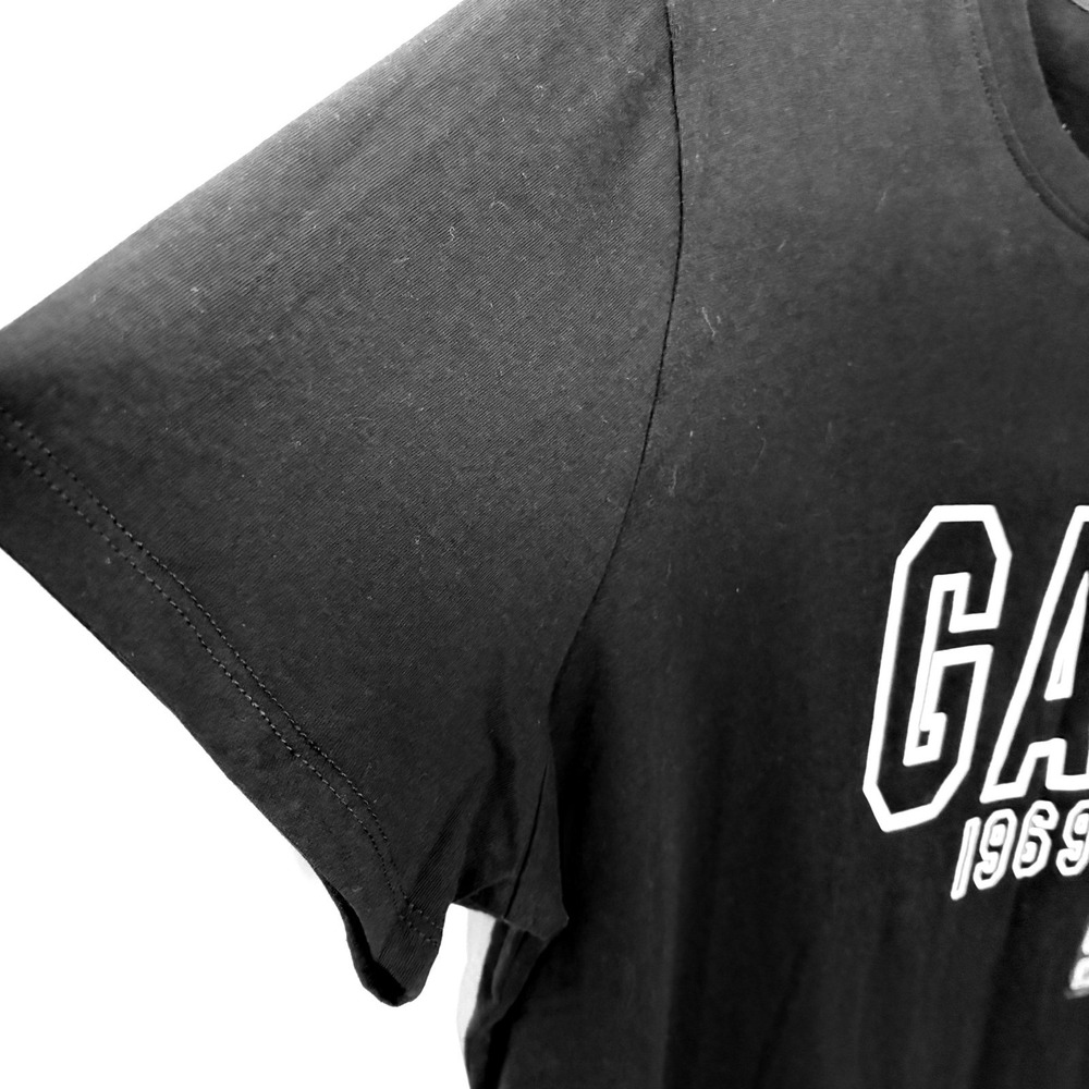 NWT Gap Women's Black Spell Out Logo Tee Shirt in Size L - Picture 6 of 11